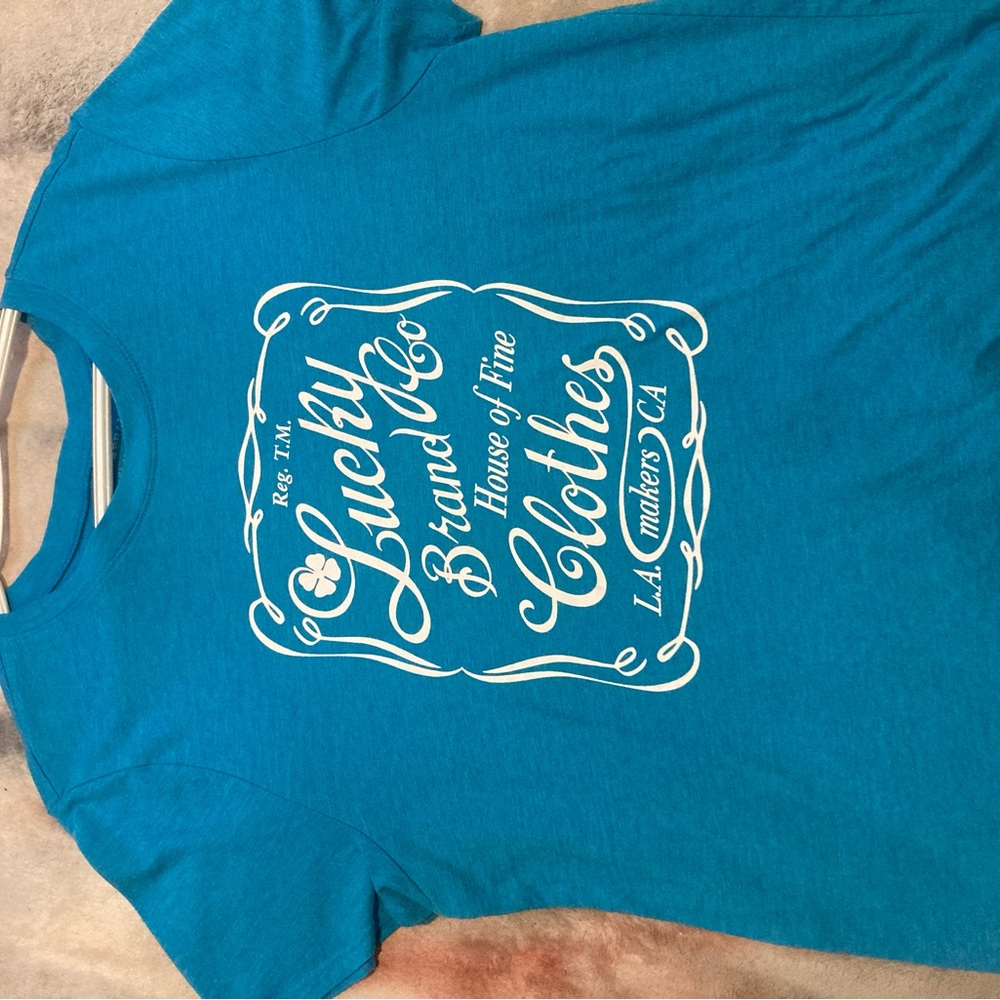 Lucky Brand Teal Crew Neck Tee